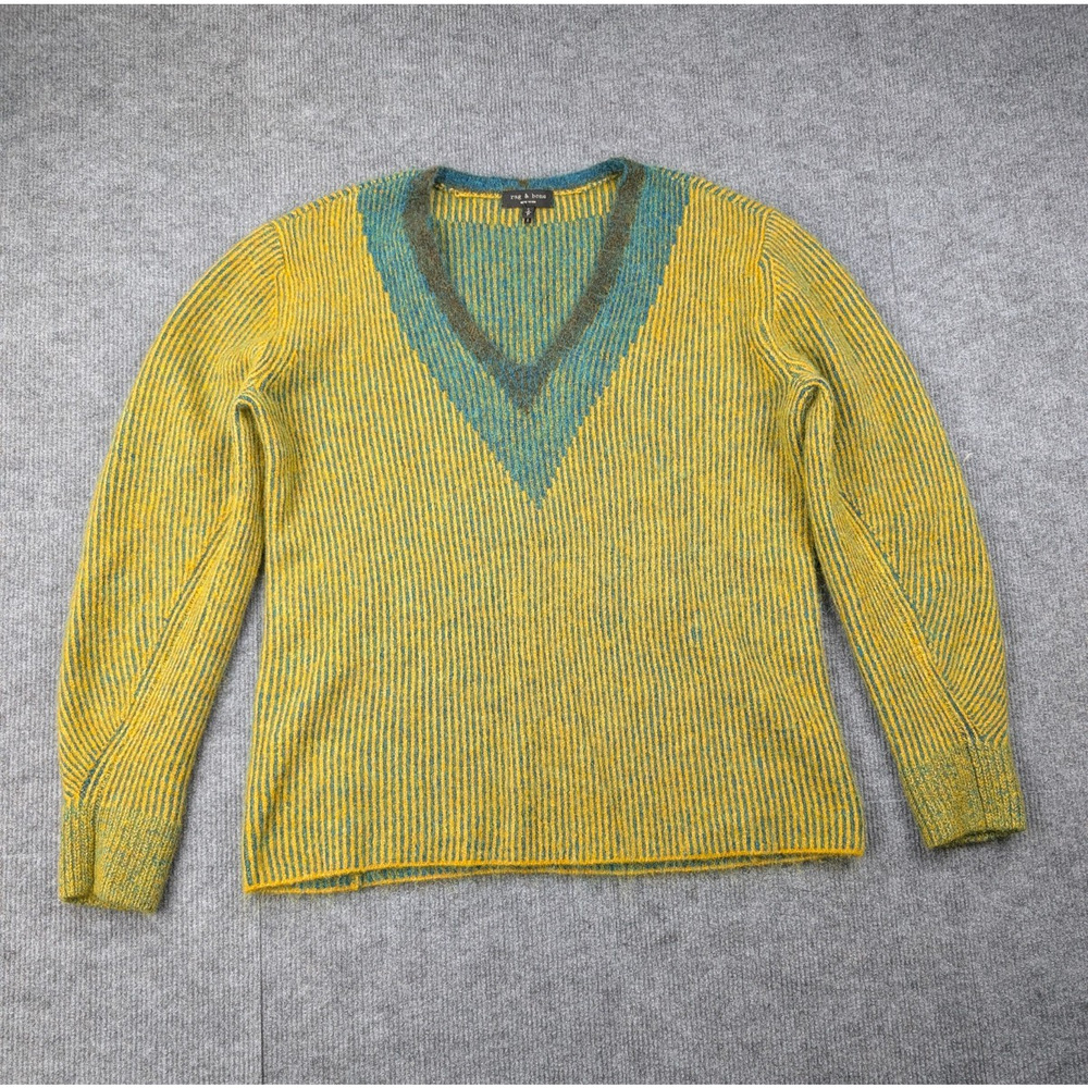 Rag & Bone Sweater Womens Small Alpaca Academia Preppy Natural Fiber Retro Wool